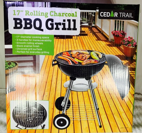 Round kettle charcoal bbq - round,