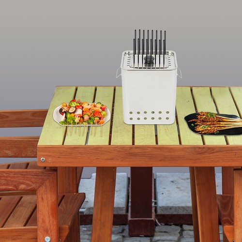 Portable square barbecue - portable,